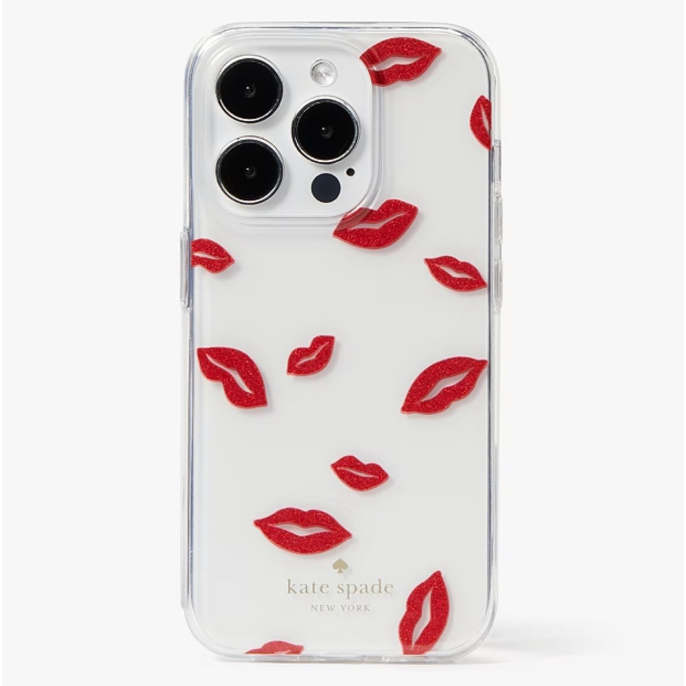 NIP♠️🆕Kate Spade ♠️ 🆕 Lip Toss Printed iPhone 15 Pro Max Case 💋♠️